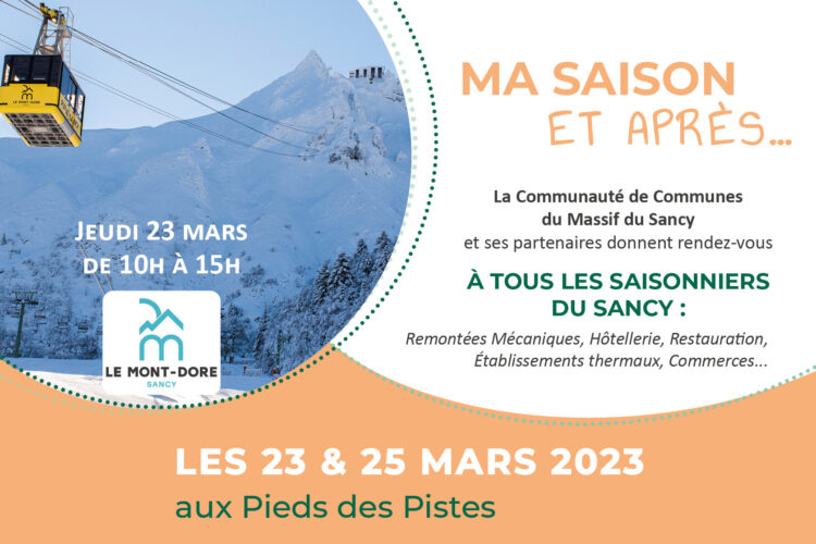 MA SAISON ET APRES – Les 23 et 25 mars 2023 aux Pieds des Pistes