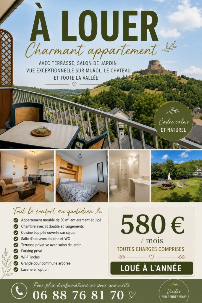MUROL - Appartement à louer à l'année (T1)